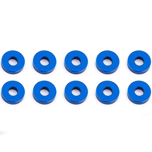 ASSOCIATED BLUE ALUMINUM BULKHEAD WASHERS 7.8 x 2.0 MM (10)